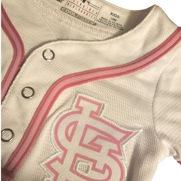 NEW! MLB Baby Girls St. Louis Cardinals Jersey Pink - Picture 4 of 4